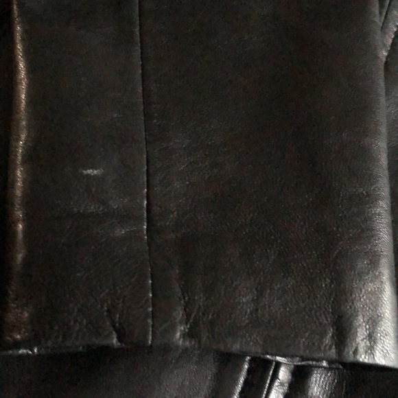Womens size Large black Alfani Genuine Leather Luxury Jacket WPL 8046 - Picture 10 of 14